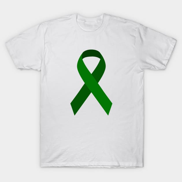 Green Ribbon Awareness T-Shirt by TinPis